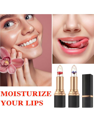 Set 2 Pcs Barra de Labios Mágica Cambia Color pH Aloe Vera