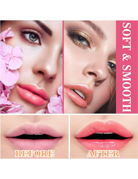 Set 2 Pcs Barra de Labios Mágica Cambia Color pH Aloe Vera