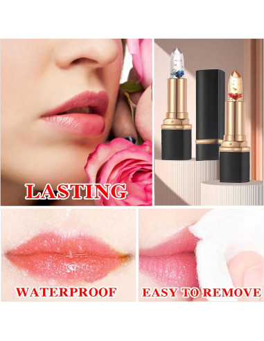 Set 2 Pcs Barra de Labios Mágica Cambia Color pH Aloe Vera