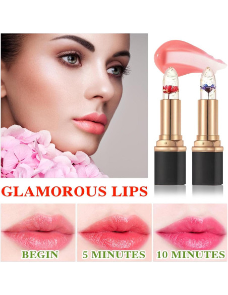 Set 2 Pcs Barra de Labios Mágica Cambia Color pH Aloe Vera