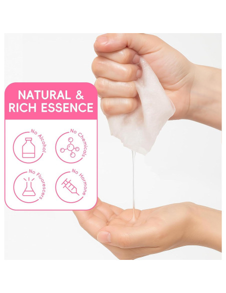 Set de Mascarillas Faciales de Frutas QUIYUM - 25 Piezas Hidratantes