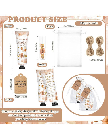 50 Sets Loción de Manos y Bálsamo Labial Dimsile Oso