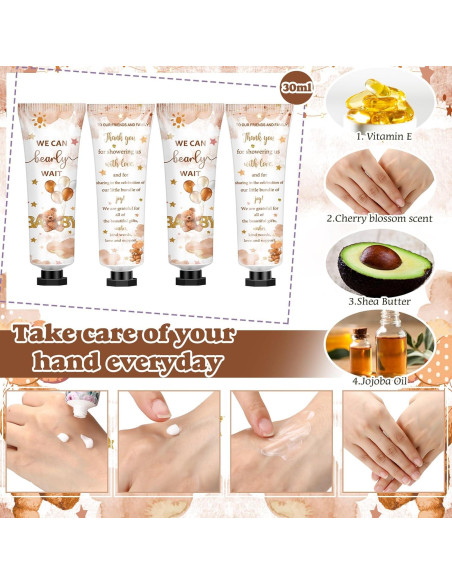 50 Sets Loción de Manos y Bálsamo Labial Dimsile Oso