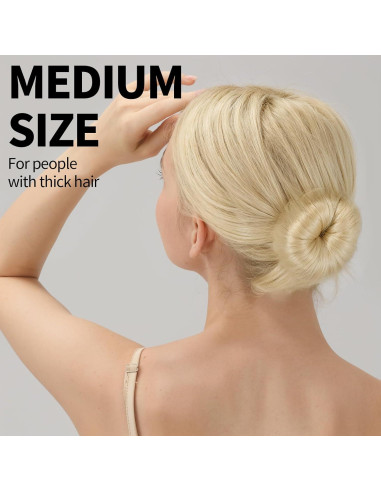 Juego de Formadores de Moños Teenitor - 6 Donuts Beige