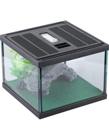 Terrario de Vidrio Crapelles para Arañas y Insectos 19.81x19.81cm