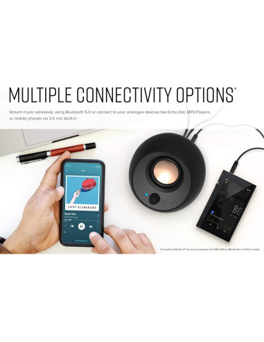 Altavoces Creative Pebble V3 2.0 USB-C Bluetooth 5.0 8W
