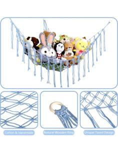 Hamaca de Animales de Peluche YELIENM Azul Bebé 99x99x139.7cm 2