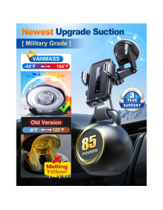 Soporte para Teléfono de Coche VANMASS 2025 - Ventosa Fuerte 2