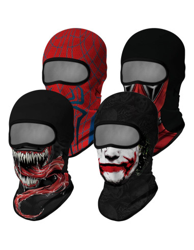 4PCS Máscara Balaclava Unisex de Poliéster para Deportes