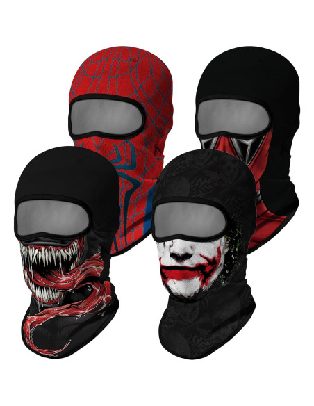 4PCS Máscara Balaclava Unisex de Poliéster para Deportes