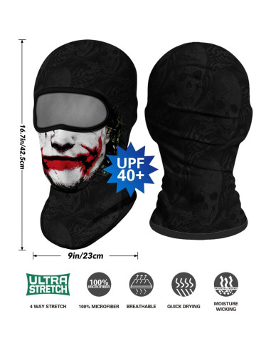 4PCS Máscara Balaclava Unisex de Poliéster para Deportes