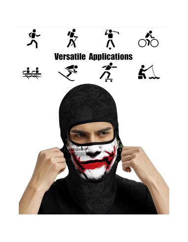 4PCS Máscara Balaclava Unisex de Poliéster para Deportes