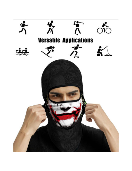 4PCS Máscara Balaclava Unisex de Poliéster para Deportes