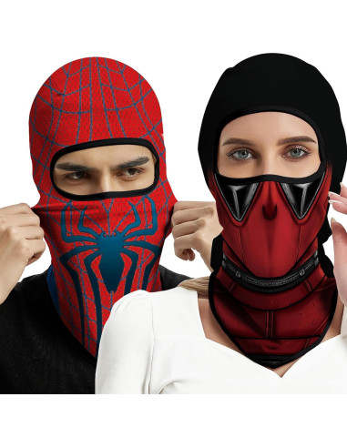 4PCS Máscara Balaclava Unisex de Poliéster para Deportes