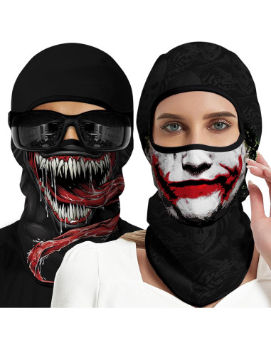 4PCS Máscara Balaclava Unisex de Poliéster para Deportes