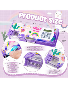 Estuche de Lápices Multifuncional Henoyso Alpaca con Calculadora 2