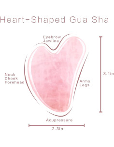 Herramienta Gua Sha de Cuarzo Rosa Contrybox - Facial y Ojos 2