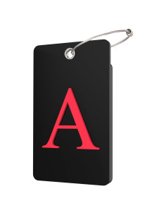 Etiquetas de Equipaje Gostwo 2 Piezas con Inicial A - Negro