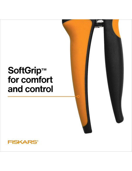 Tijeras de podar Fiskars SoftGrip, acero, 1.6 cm, ergonómicas