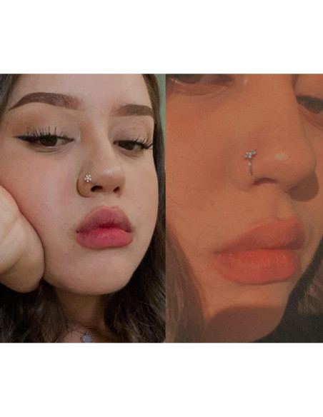 Anillos de Nariz MODRSA 20g Acero Quirúrgico 12pcs Plata