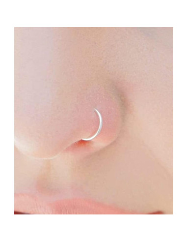 Anillos de Nariz MODRSA 20g Acero Quirúrgico 12pcs Plata