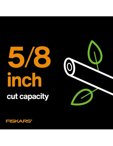 Tijeras de podar Fiskars SoftGrip, acero, 1.6 cm, ergonómicas