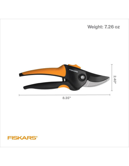 Tijeras de podar Fiskars SoftGrip, acero, 1.6 cm, ergonómicas