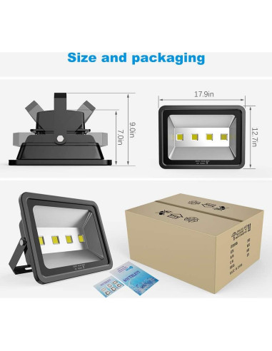 Luz de Inundación LED 200W Southlevy 20000lm IP66 Exterior