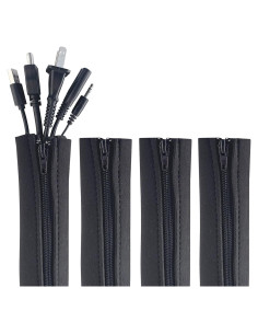 Manga de Cable Wrap-It Storage 61 cm Negro 4-Pack Organizador