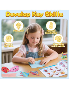 Kit de Papel Origami 158 Hojas WOJASAL para Niños 5-12 Años 2