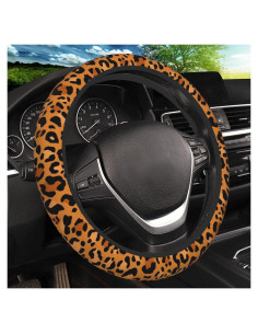 Cubierta de Volante KARREAL 15 Pulgadas Leopardo Antideslizante