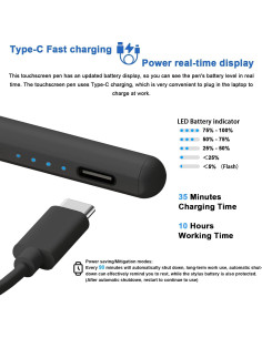 Lápiz Óptico DOGAIN para Pantallas Táctiles USB-C Negro 2