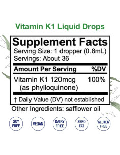 Gotas Líquidas de Vitamina K1 HoneyCombs 29.57 ml - Veganas 2