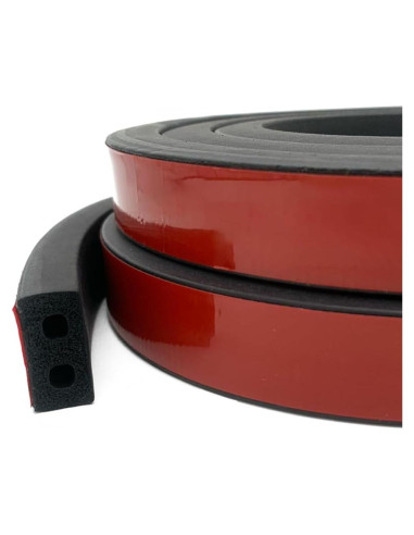 Burlete de goma EPDM autoadhesivo PACIXU 6.1m 1x1.27cm