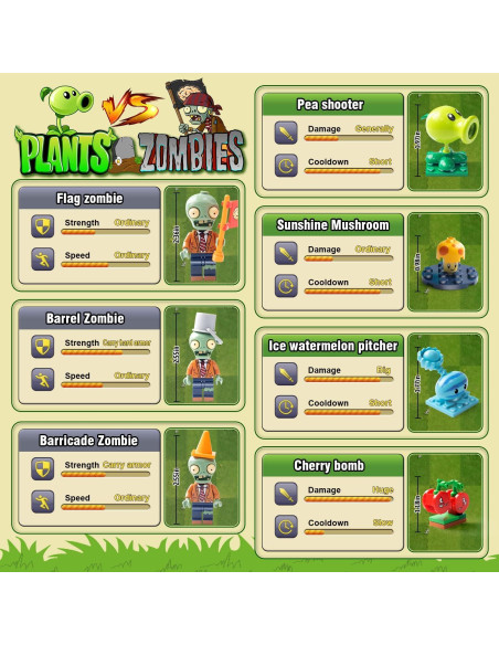 Set de Juguetes de Acción Plantas vs Zombies Maikerry 933 Piezas Set de Juguetes de Acción Plantas vs Zombies Maikerry 933 Piezas