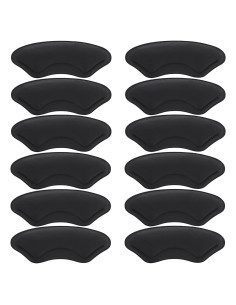 6 Pares Protectores de Talón MUKIFINE Antideslizantes Negro