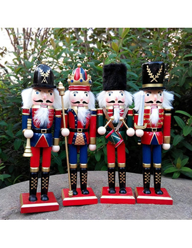 Adorno Cascanueces de Madera 30 cm - Decoración Navideña