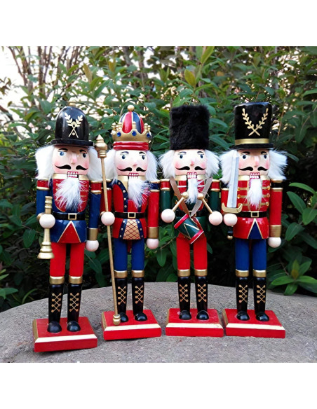 Adorno Cascanueces de Madera 30 cm - Decoración Navideña