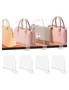 Divisores de Estante Acrílicos Fineonly 4PCS Antideslizantes