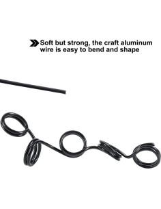 Alambre de Aluminio 3mm Tenn Well 15m Negro para Manualidades 2