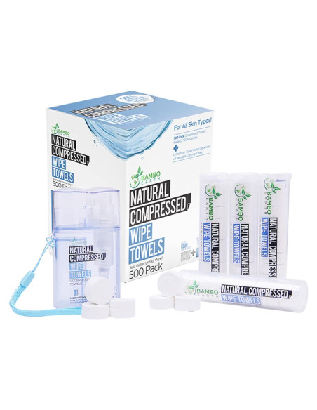 Toallas Comprimidas BAMBOEARTH 500 Unidades Eco-Friendly