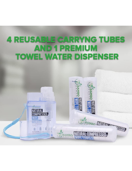 Toallas Comprimidas BAMBOEARTH 500 Unidades Eco-Friendly