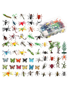 75 Juguetes de Insectos de Plástico Gejoy - Realistas y Variados