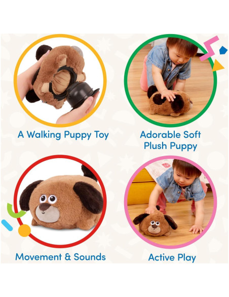 Battat Cachorro de Peluche Interactivo Wobble 17x21x14 cm