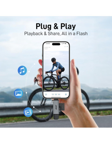 Lector de Tarjeta SD Acer ODK4E0 USB-C 3.0 Doble Ranura