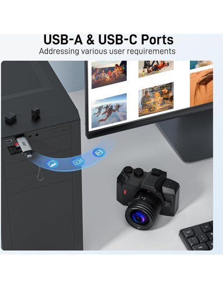 Lector de Tarjeta SD Acer ODK4E0 USB-C 3.0 Doble Ranura