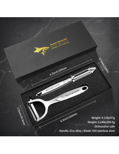 Peladores de Verduras MAD SHARK Acero Inoxidable 2 Piezas 2