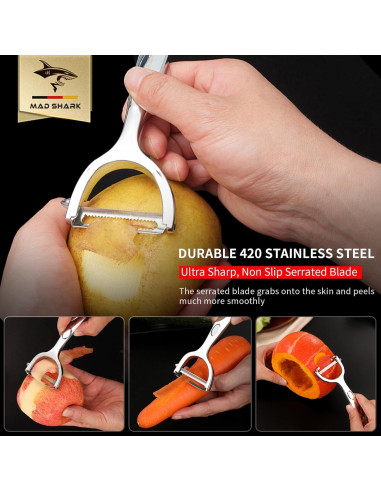 Peladores de Verduras MAD SHARK Acero Inoxidable 2 Piezas