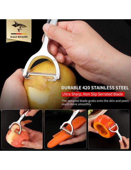 Peladores de Verduras MAD SHARK Acero Inoxidable 2 Piezas
