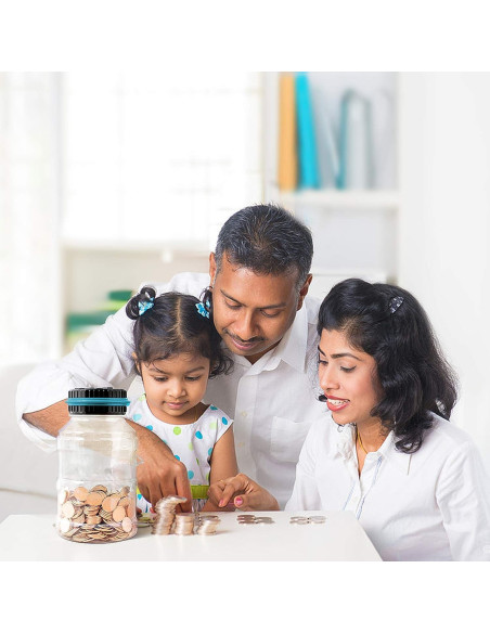 Alcancía Digital Vcertcpl 1.8L con Contador LCD Azul